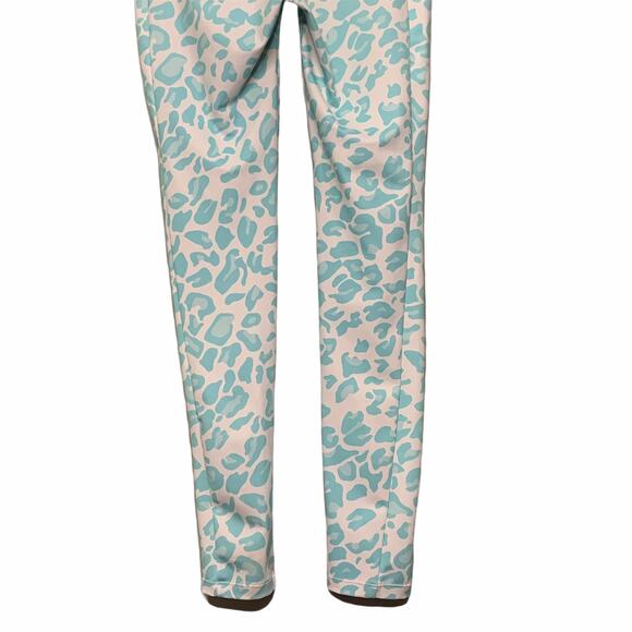 B Fit by Beach‎ Bunny Leopard Blue Leggings 6 Athleisure Sporty SPF 50+ - Picture 7 of 9
